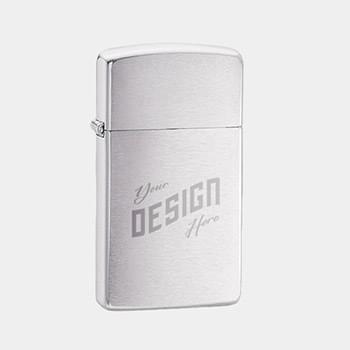 Zippo® USA-Made Slim Matte Chromes Windproof Lighter