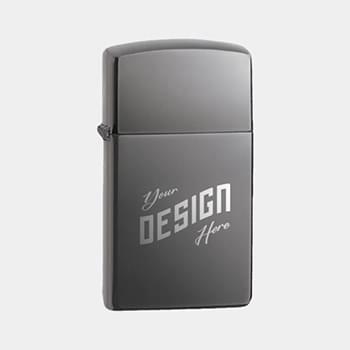 Zippo® USA-Made Slim Black Ice Windproof Lighter