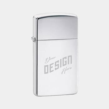 Zippo® USA-Made Slim High Polish Chrome Windproof Lighter